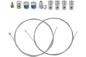 LOREC 2M Cavo Frizione Universale Kit di Riparazione Universale Kit di Riparazione Cavo Dell'acceleratore con 9 Pezzi Parti Universali per Moto e Cross