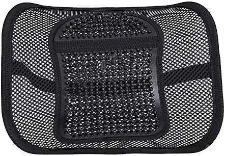 Freerose Shop Lumbar Support,1 Pack Black Mesh Back Cushion Breathable Comfortable Adjustable for All Types Car Seat Office Chair for Back Pain Relife