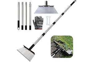 HEYIDAMAI Reinigungsschaufel mit Stiel, Gartenschaufel Unkraut, Multifunktionale Gartenschaufel, Outdoor Garten Reinigungsschaufel, Garten Reinigungsschaber, Zum Schaufeln von Gras, Erde und Moos