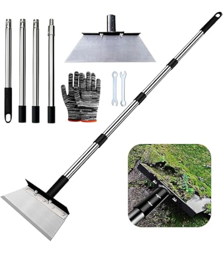 Pala Da Giardino GBKDQQ Multifunzionale - Acciaio Al Manganese 21 Cm, Per Diserbo E Pulizia Esterna - Foto 2