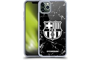 Head Case Designs Oficjalnie Licencjonowany FC Barcelona Czarny marmur Wzory grzebienia Soft Gel Case Etui Kompatybilny z Apple iPhone 11 Pro Max