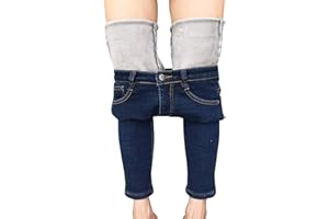 LAEMILIA Womens Winter Fleece Lined Stretchy Jeggings High Waisted Skinny Jeans Yoga Denim Pants