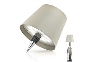 MU LIN Lámpara de botella táctil recargable inalámbrica, regulable, 3 colores LED, para sala de estar y restaurante, 4000 mAh