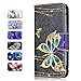 Produktbild Galaxy A5 2016 Hülle, CAXPRO® PU Leder [TPU Innere] Schutzhülle, Brieftasche Handyhülle für Samsung Galaxy A5 2016 mit Standfunktion und Magnetverschluss - Schmetterling #3