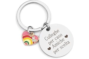 BOMEON Portachiavi Amicizia Regalo Amica Idee Regalo Natale Regali Colleghe Natale Regalo Collega Donna Uomo Regalini Di Natale Per Colleghe Regali Compleanno Personalizzato Regalo Originale Utile