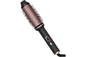 OKWRAP Thermal Brush Thermobürste 38mm 3 IN 1, Lockenbürste LCD Anzeige 120-210℃, Erhöhen Sie das Haarvolumen, Lose Locken, Glattes Haar, Leichte Kompakte Größe, Dual Spannung Passend für Reise