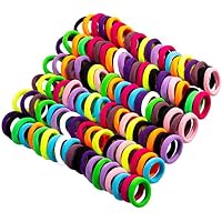 MANODHRUVA 100pcs Multi Color Hair Holder Hair Tie Soft Tiny Small Elastic Rubber Hair Bands Braiding for Kids Girls…
