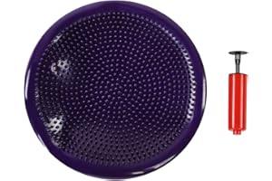 Leapiture Coussin De Yoga Coussin D'équilibre Pilates Coussin De Soutien d'exercice De Yoga avec Pompe pour Augmenter la Flexibilité, Coussin De Stabilité Pilates pour la Méditation