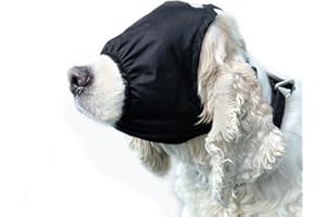 DELIFUR Hundeberuhigungskappe Augenmaske Nylon Schattierung Haustier Angstmaske Maulkorb für die Pflege Anti-Auto-Krankheit (S)