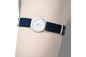 DiaBrothers Correa de fijación Freestyle Libre con correa ajustable – Soporte: transparente – Pulsera: azul oscuro – Talla: S (15 – 25 cm)