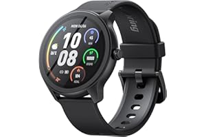 Oraimo Watch 2R Bluetooth SmartWatch for Men&Women,1.39"HD Smart Fitness Watch with Stepping Meter Heart Rate Monitor,120+ Sports Modes & Quickly Reply SMS, Black, 1 Year Warranty