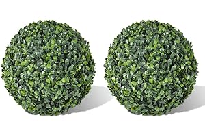 ‎VIDAXL vidaXL 2X Buchsbaumkugel Künstlich Buchsbaum Kugel Formschnitt Kunstpflanze Dekopflanze Buchskugel Künstliche Pflanze 35 cm