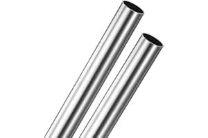 M METERXITY 2-Pz Tubo Acciaio Inossidabile 304 300mm, OD 28mm Spessore Parete 1.5mm Tubazione Acciaio Inossidabile Senza Saldatura per Costruzione, Tubo Dritto Metallo [28x0.06x12In]