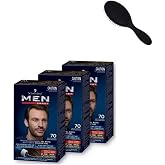 Schwarzkopf Men Perfect 70 Koyu Kahve Erkek Sa&ccedil; Boyası 3&rsquo;L&uuml; Set + Tarak Hediyeli