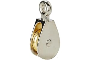 Aretro Fast Eye Pulley with 35mm Wheel, 7.5mm Rope Capacity, 90kg Max Load, 360kg Breaking Force, perfect for setting up a washing line or other light-duty applications