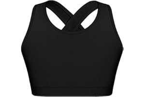 IEFIEL Top Deportivo Niña de Yoga Gimnasia Ropa Interior Deportivo con Relleno Sujetador Deportivo de Correr Crop Top Sin Manga de Danza 5-16 Años