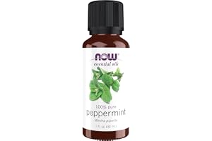 Now Essential Oils Peppermint Oil | 100% Pure Oil with Fresh, Strong Mint Aroma & Refreshing, Energizing & Cooling for Diffusion, Skin, Bath & Cosmetic Use | 1 fl oz (30 ml)