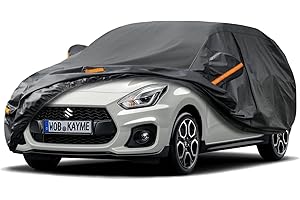 Kayme 7 Layers Hatchback Car Cover Waterproof Breathable, Custom Fit Suzuki Swift (2004-2024), Outdoor Full Small Car Cover Sun Rain UV Dust All Weather Protection. Shipping From UK Warehouse.