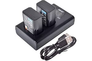 DSTE DE DSTE 2x NP-FW50 Ricambio Batteria + Caricatore doppio USB con display LCD Compatibile per Sony ZV-E10,Alpha 7,a7,Alpha 7R,a7R,Alpha 7R II,Alpha a3000,a6000,NEX-7,DSC-RX10,RX10 IV Digital Fotocamera