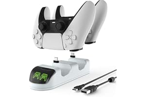 ETPARK PS-5 Controller Ladestation, Ladestation für PS-5 Controller, mit 2 Stunden-Ladechip, Zubehör für PS-5