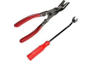 HELWEET Alicates Para Quitar Clips y Panel, Remachadora de Plástico Para Salpicadero de Puerta de Coche - 2 Paquetes