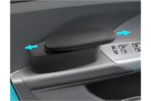 BIXUAN Autotürarmlehne Universal Pu Leder Auto Armlehne Linke Ellbogenstütze Kissen mit Aufbewahrungsbox Auto Armlehnenkissen Autotür Armlehnenpolster