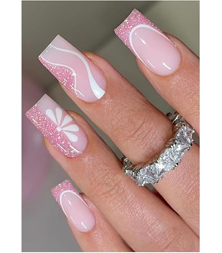 JMEOWIO Gel-Nagelfolien Lila Blume – 20 Stück, Selbstklebend & UV-härtend, Inkl. Feile & Holzstäbchen