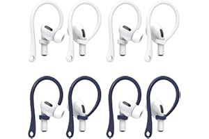 Xatgiouy 4 Pares Unidades de Sujeción, Gancho Oreja Auriculares Compatibles con 3 y 4, Ganchos Antipérdida, Comodidad Duradera para Actividades al Aire Libre, Correr, Ciclismo y Gimnasio