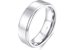 Zakk Bague de fiançailles en titane pour homme et femme - En argent brossé - 4 mm, 6 mm, 8 mm