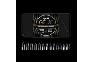 APRÉS Apres Gel-X® Almond Box of Nail Tips | 280 Gel-X Tips, Soft Tips, 14 Sizes 00-9 | Half-sizes Included (Sculpted Almond Long, 280 Count)