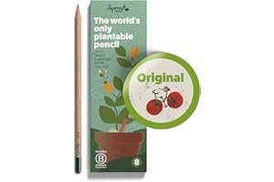 Sprout World Matita | Edizione Original | Set di 8 Matite Piantabili con Semi di Fiori, Erbe e Verdure | Legno Ecoso-stenibile | Set Regalo Ecologico per Schizzo, Disegno Artistico