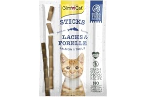 GimCat Sticks Softer Kausnack Als Belohnung Mit Hohem Fleischanteil Vitaminen 6 x 4 Alimentos complementarios para Animales, 4 Unidad (Paquete de 1), 4