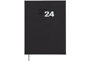 Finocam - Agenda 2024 Dynamic Milano Semana Vista Vertical Enero 2024 - Diciembre 2024 (12 meses) Negro Español