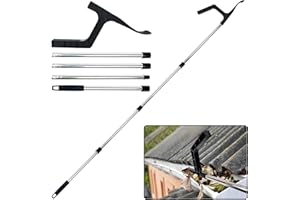 DOSYEN Outils de nettoyage de gouttière, nettoyeur de gouttière télescopique, bâton de nettoyage de gouttière, outil de nettoyage portable pour nettoyer les feuilles et les débris