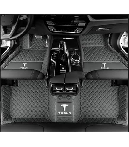 MOTOS Auto-vloermatten van rubber voor Tesla Model Y vanaf 2020 Verbeter uw reiscomfort met Anti-Slip Mat Car 3D- Vloermatten voor alle weersomstandigheden, bescherming tegen vuil