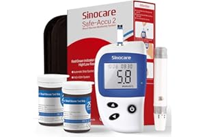 YOUMANG Glucosa en sangre kit de control de la diabetes kit Safe Accu2 de prueba de azúcar en sangre kit Pack 50 tiras para diabéticos-en mg/dL