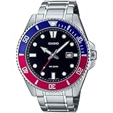 Casio MDV-107D-1A3VDF Kol Saati, Standart, Analog, Kırmızı-Mavi, Erkek