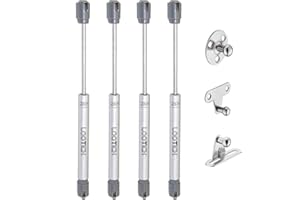 LOOTICH 200N Automatyczna Rozpórka Klapka Podpórka do Szafki Kuchennej Drzwi do Szafki Pudełko na Zabawki Sprężyna Hydrauliczna Tłok Gazowy Zawiasy z Miękkie Zamknięcie 4 szt