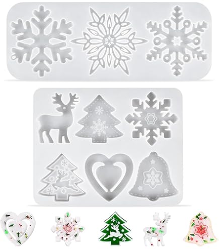 Silikonformen Weihnachten - Elch, Baum, Schneeflocke Für Schokolade & Deko