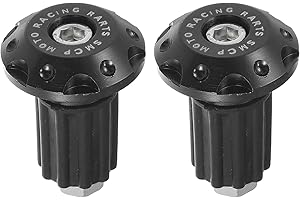 X AUTOHAUX 1 Pair 7/8" 22mm Hand Grips Handlebar End Slider Caps Plugs Black