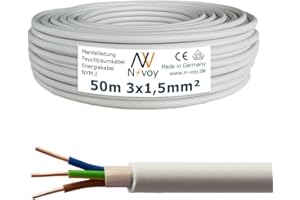 N-VOY NYM-J 3x1,5 mm² 50m Mantelleitung Installationskabel Stromkabel nach DIN VDE 0250 M04
