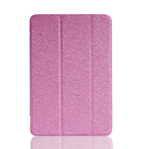 Ultra Dünn PU Leder Schutz Hülle für Apple iPad 6 / iPad Air 2 Tablet – Yihya Smart Cover Klappbar Ledertasche mit Auto Sleep / Wake Funktion Flip Case Schutzhülle + Displayschutzfolie + Stift – Rose - 3