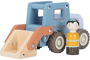 Little Dutch 2532 Holz Bulldozer - blau