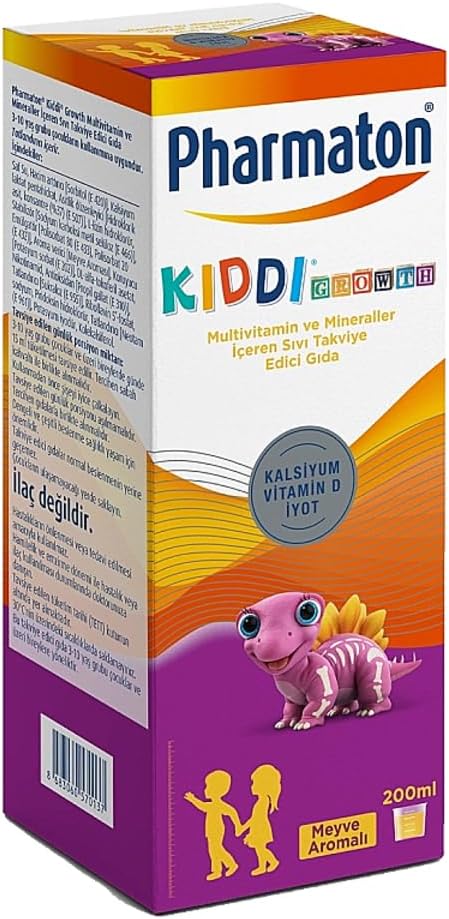 Pharmaton KIDDI Şurup Multivitamin ve Mineral İçeren Takviye Edici Gıda, 200 Ml