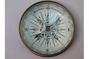 KHUMYAYAD Bussola in ottone anticata da 7,6 cm, realizzata a mano, completamente funzionale