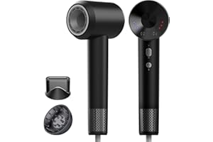 SLIKWAVE Hair Dryer Professional – 150,000 RPM Brushless Motor, Lightweight Ionic Hair Dryer for Curly Hair, High Speed, Fast Drying, Anti Frizz, Low Noise Hairdryers for Women & Men