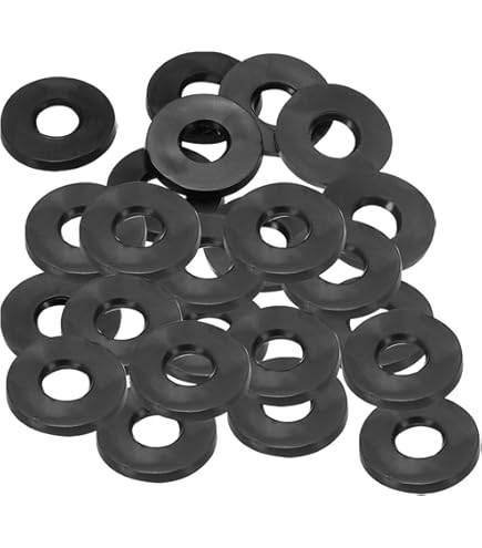 Kit De 120 Arandelas De Goma Negras - 6x13 Mm, Grosor 4.5 Mm, Para Sellado De Grifos, Mangueras Y Fontanería