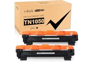 v4ink Compatible Brother TN1050 Toner Cartridge for Brother Mono Laser Printer HL-1110 HL-1112 HL-1210W HL-1212W DCP-1510 DCP-1512 DCP-1610W DCP-1612W MFC-1810 MFC-1910 1910W (Packaging may Vary)