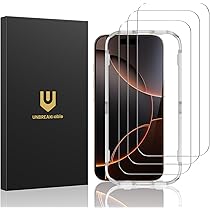 NIMASO Pellicola Protettiva In Vetro Temperato Per IPhone 16/15 (6,1''), 3 Pezzi, Installazione Automatica Con Rimozione Polvere, 9H