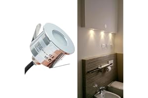Planetitaly Faretto mini 12V punto luce incasso LED spot 1W segnapassi impermeabile IP65 box doccia bagno gradino scale bordo piscina